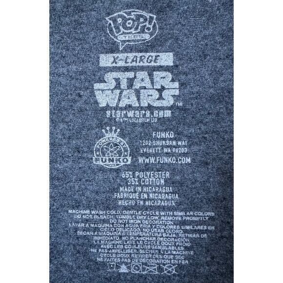 Star Wars Mens Pop Tees Shirt The Force Awakens BB-8 Size XL Heather Gray Orange - Picture 9 of 9